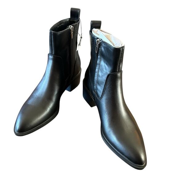 Dolce Vita Bili H20 Black Leather Pointed-Toe Ankle Booties Waterproof NEW 6 - Picture 5 of 10